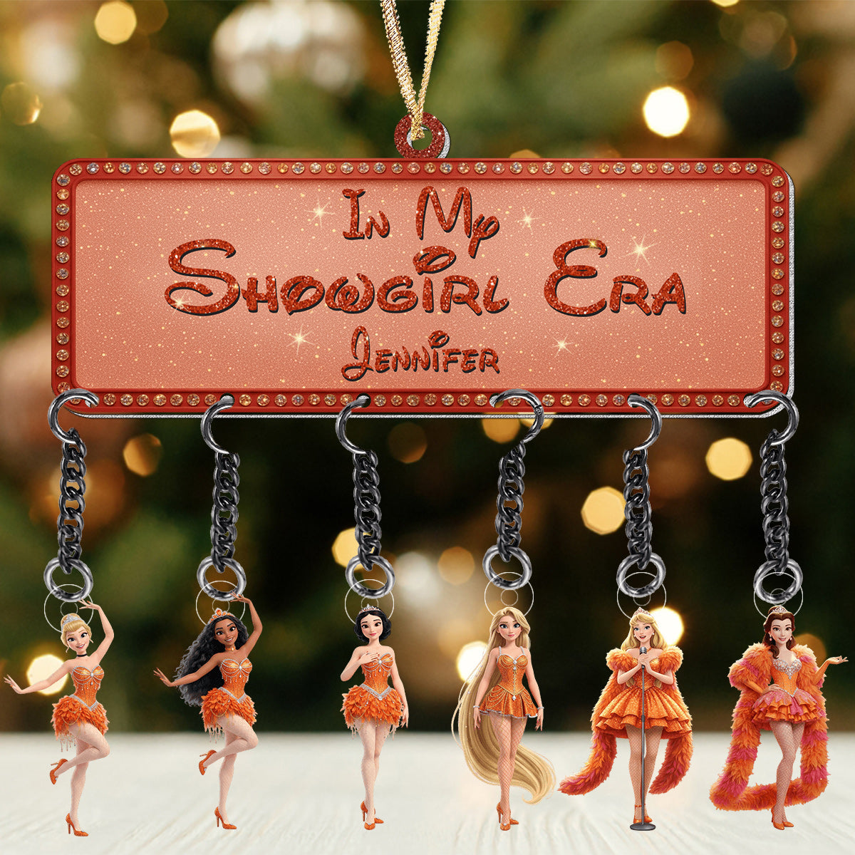 In My Showgirl Era Ornament - Personalized Princess Ornament With Charm