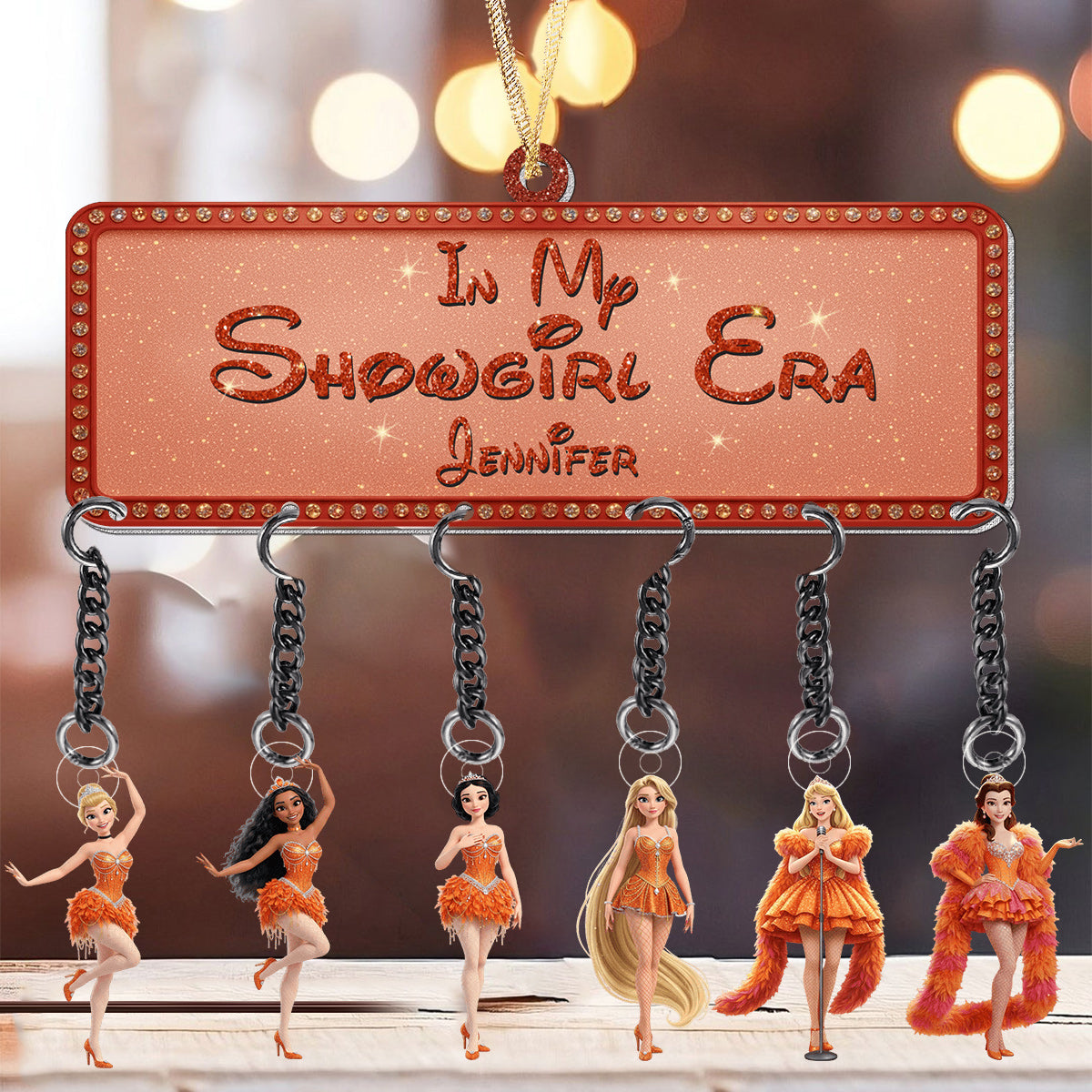 In My Showgirl Era Ornament - Personalized Princess Ornament With Charm