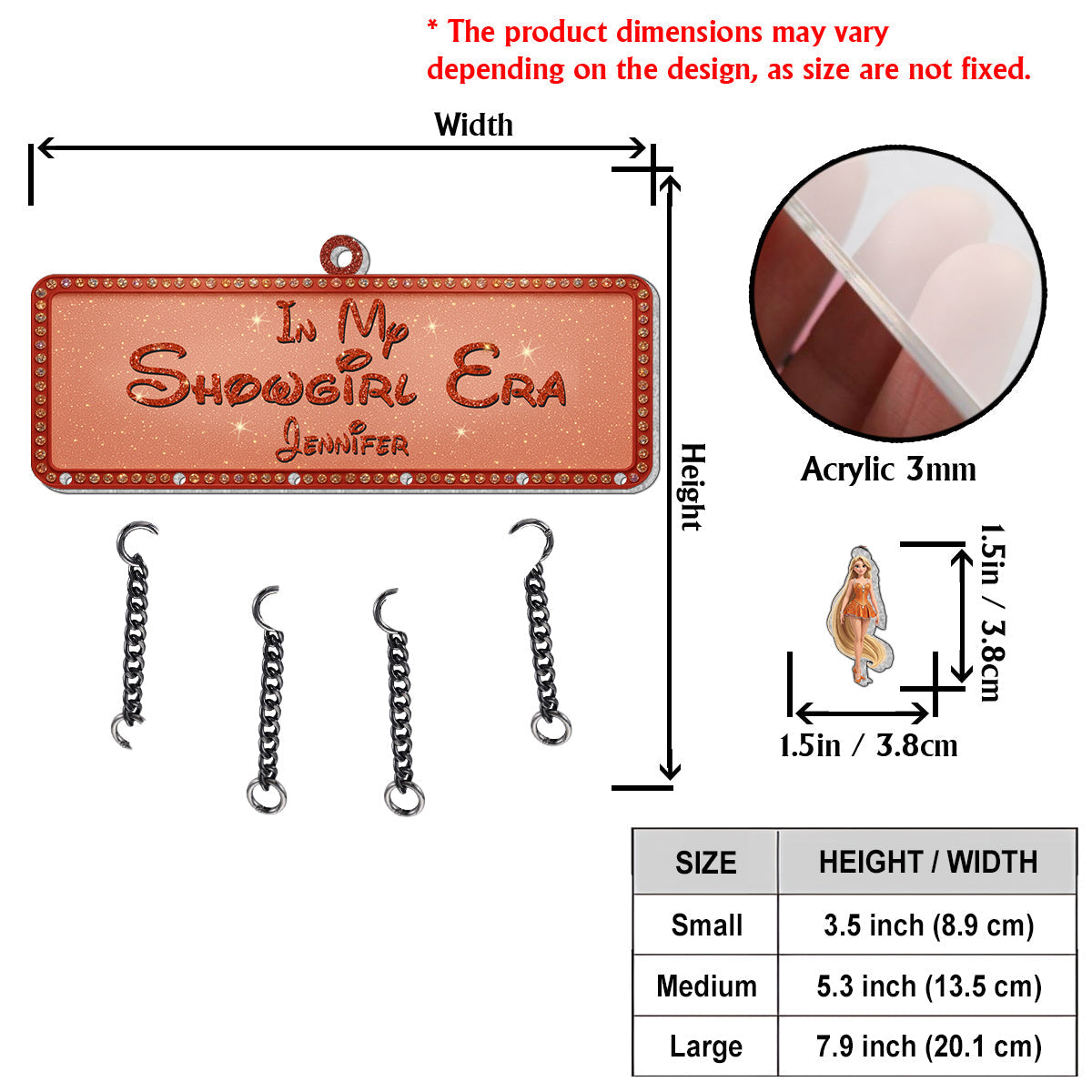 In My Showgirl Era Ornament - Personalized Princess Ornament With Charm