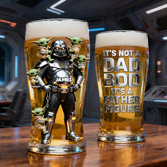 It's Not A Dad Bod It's A Father Figure - Personalized The Force Beer Pint
