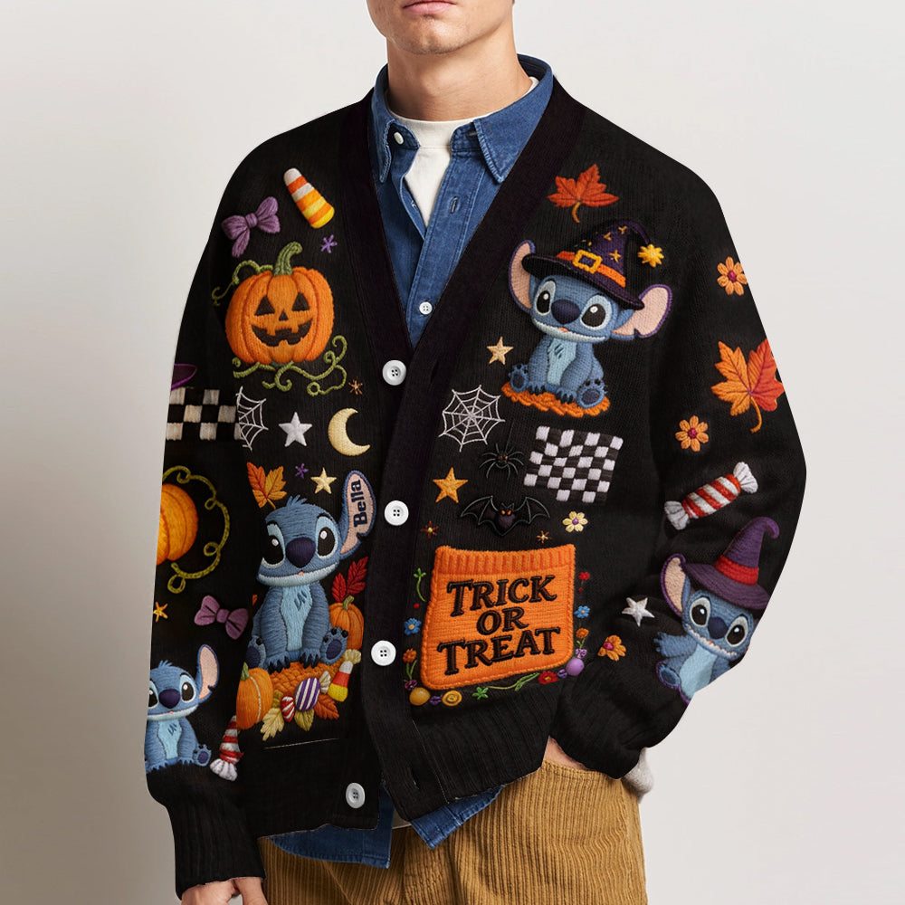 Trick Or Treat - Personalized Ohana Cardigan Sweater