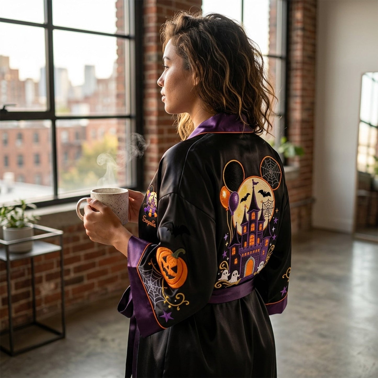 Halloween Magical Castle - Personalized Dream Trip Satin Robe