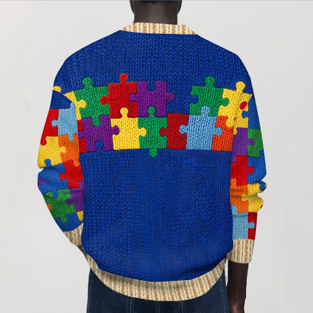 It's Okay To Be Different - Personalized Autism Awareness Cardigan Sweater