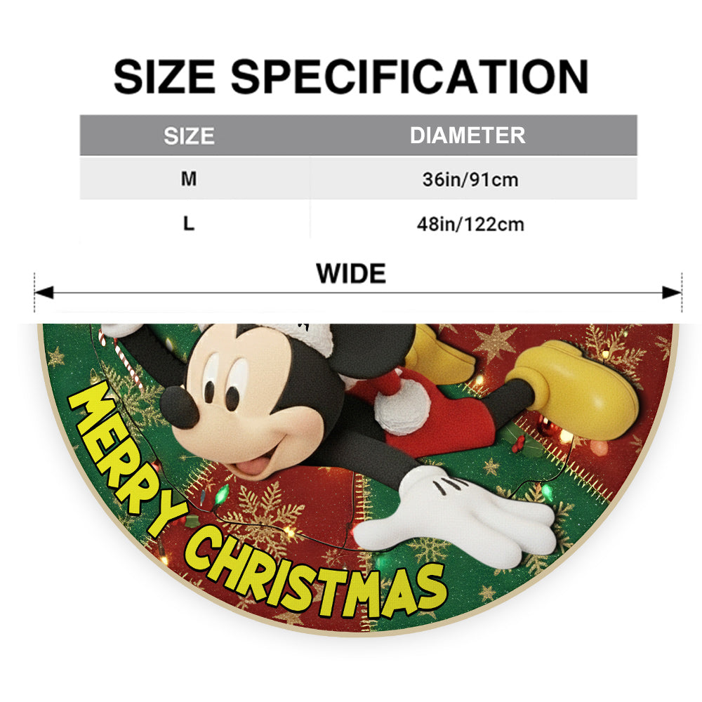Merry Christmas - Personalized Mouse Shaped Tree Skirt