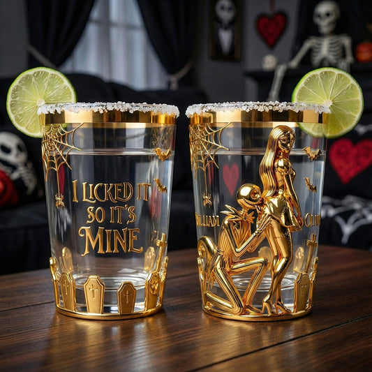 I licked it so it's mine - Personalized Nightmare Shot Glasses Set