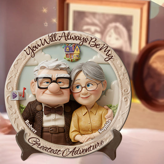 You Are My Greatest Adventure - Personalized Mouse Ceramic Round Plate