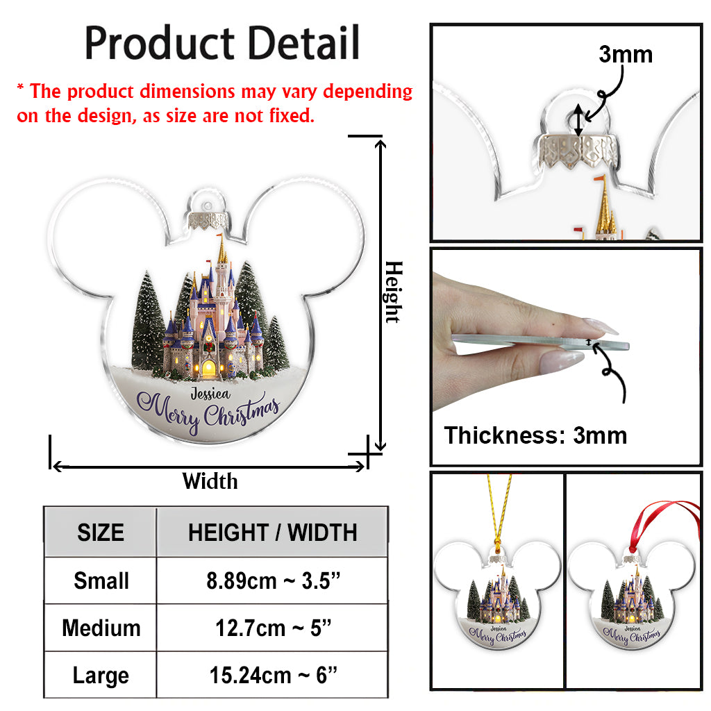 Magical Castle - Personalized Mouse Ornament