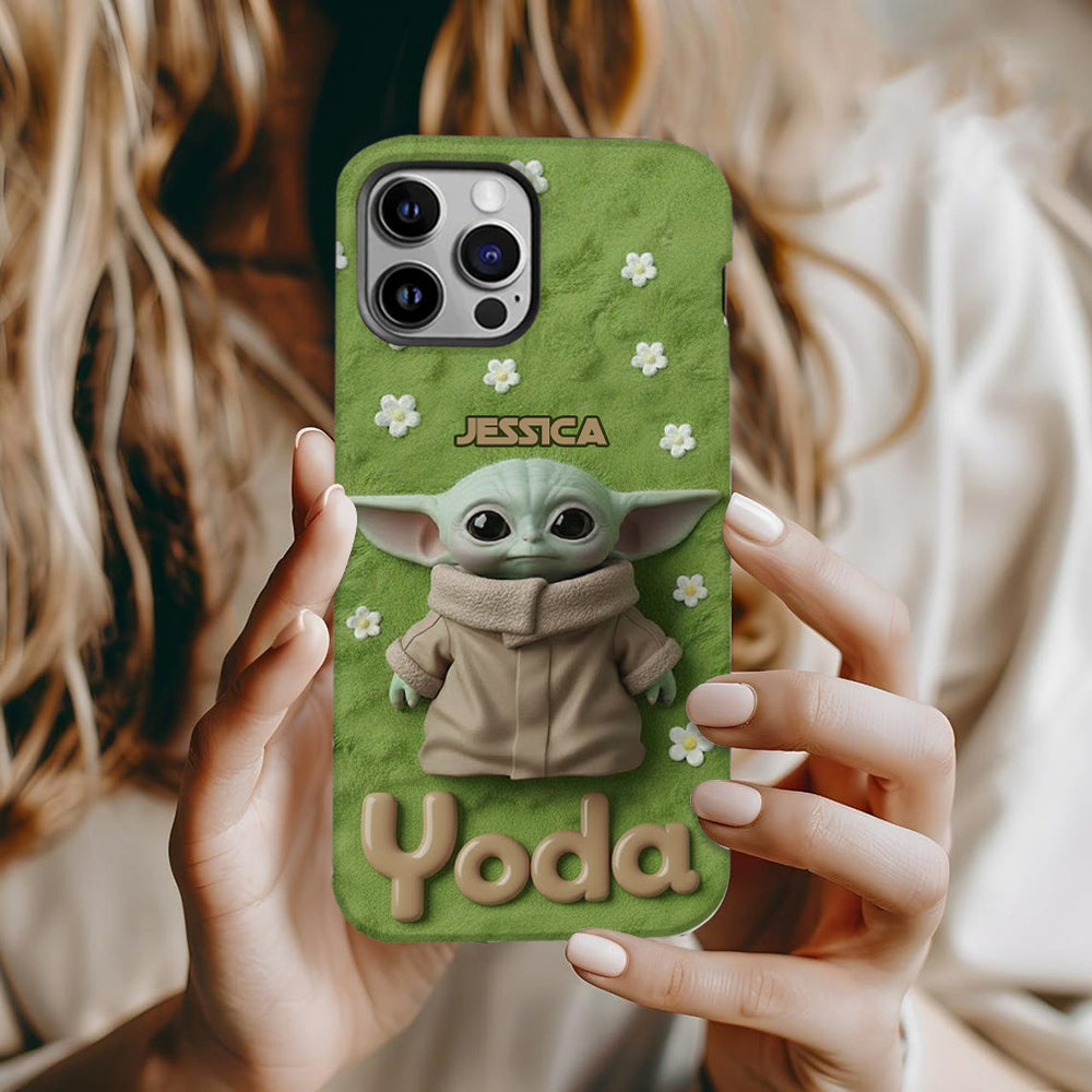 Cute Yoda - Personalized The Force Full Print Phone Case