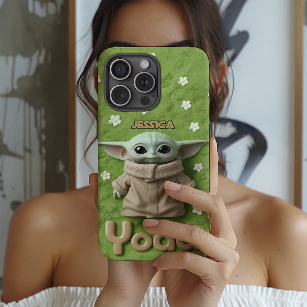 Cute Yoda - Personalized The Force Full Print Phone Case