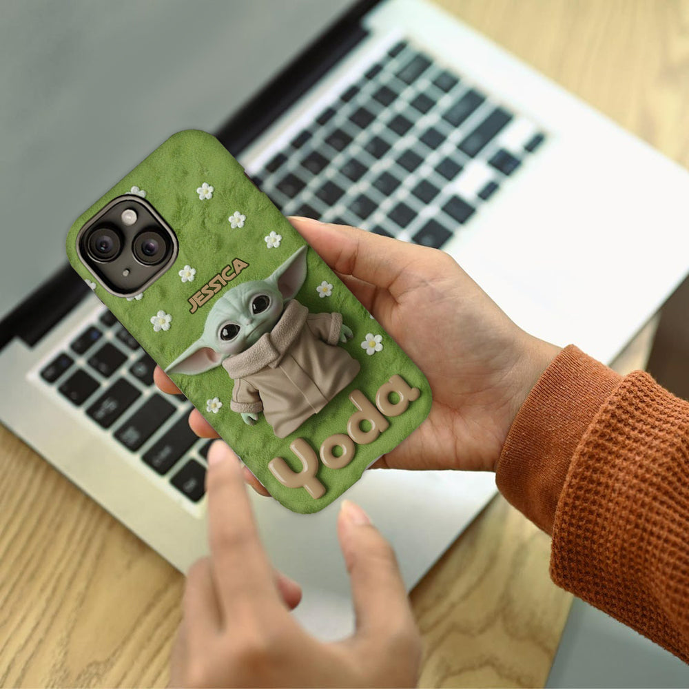 Cute Yoda - Personalized The Force Full Print Phone Case
