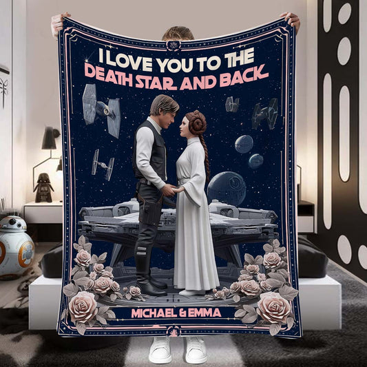 I Love You To The Death Star And Back - Personalized The Force Blanket