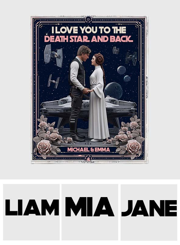 I Love You To The Death Star And Back - Personalized The Force Blanket