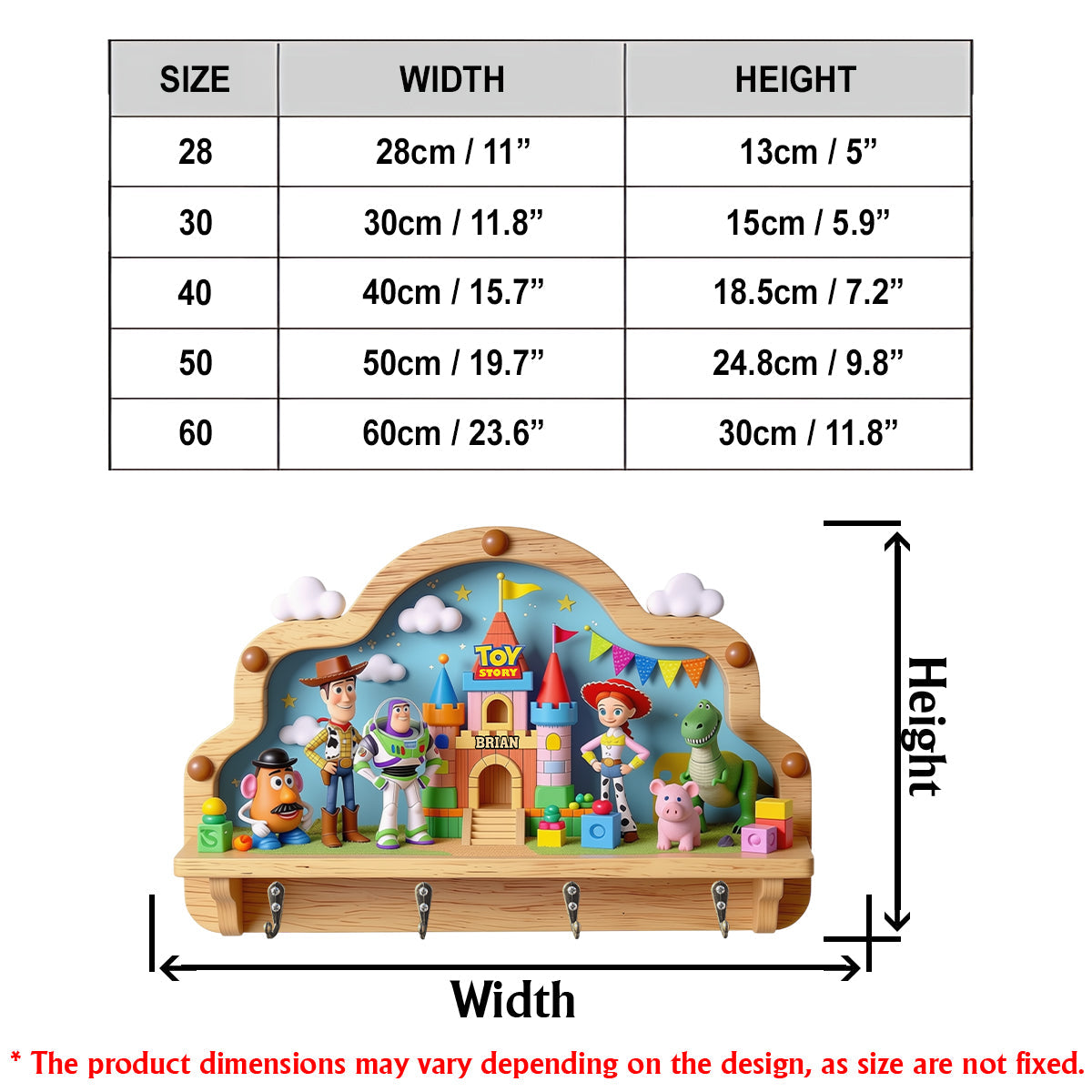 Friends - Personalized Movie For Kids Custom Shaped Hanging Rack