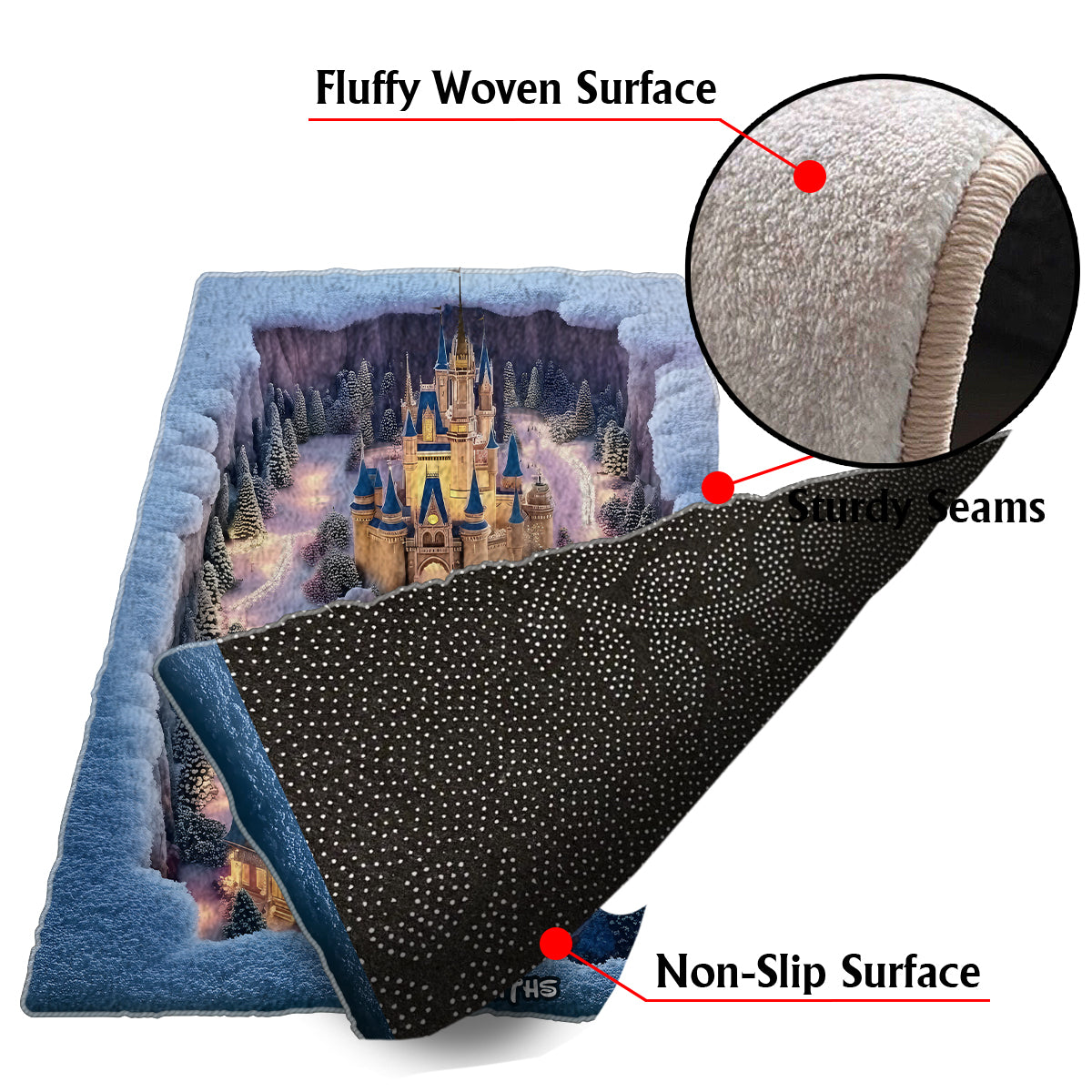Magical Night - Personalized Mouse Non-Slip Tufted Rug