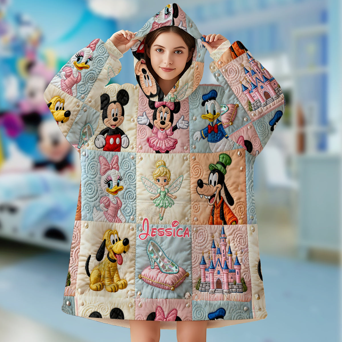 Magical Friends - Personalized Mouse Blanket Hoodie