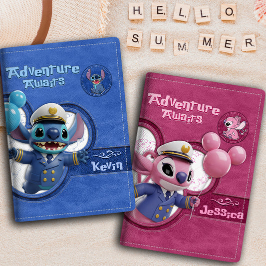 Blue Ohana Adventure Awaits - Personalized Ohana Passport Holder