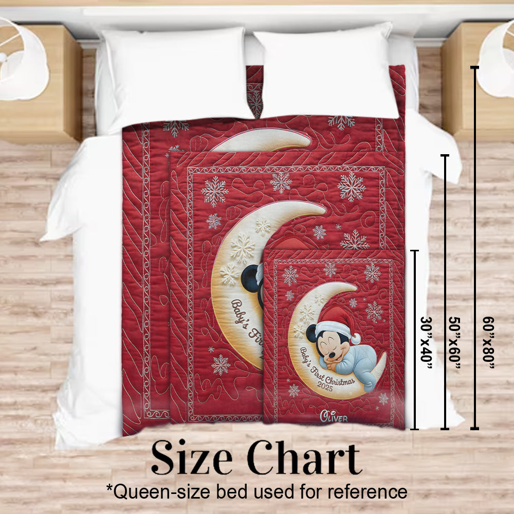 Baby's First Christmas - Personalized Mouse Blanket