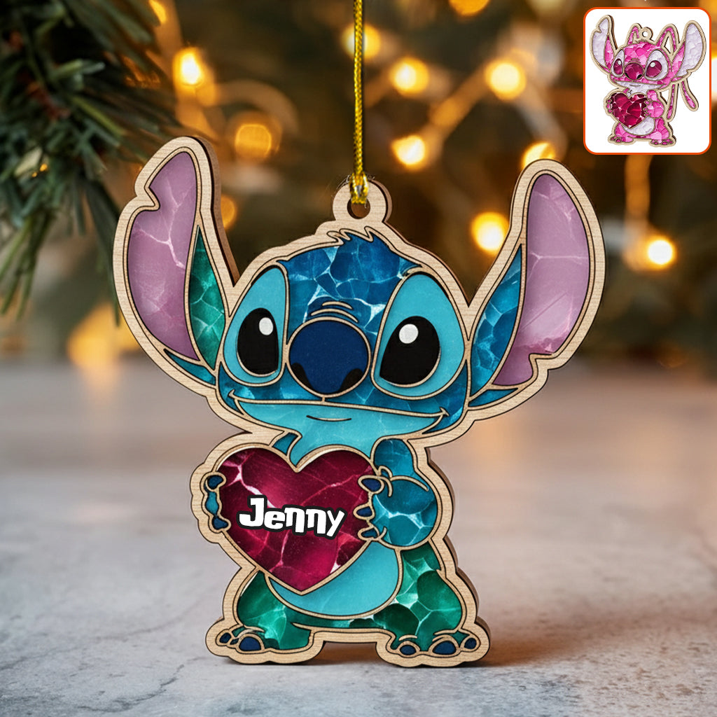 Love Blue Monster - Personalized Ohana Ornament