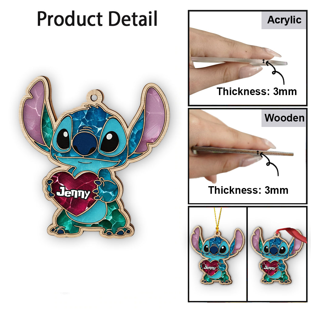 Love Blue Monster - Personalized Ohana Ornament