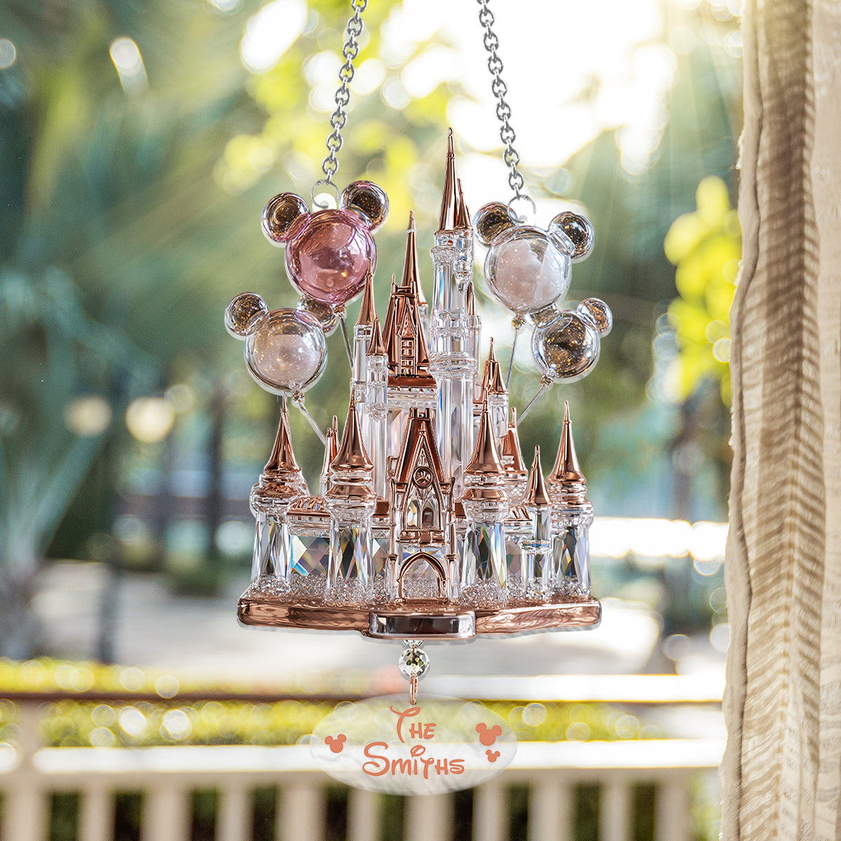 Magical Castle - Personalized Mouse Window Hanging Suncatcher Ornament
