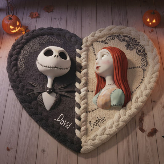 Till Death Do Us Part - Personalized Nightmare Non-Slip Tufted Rug