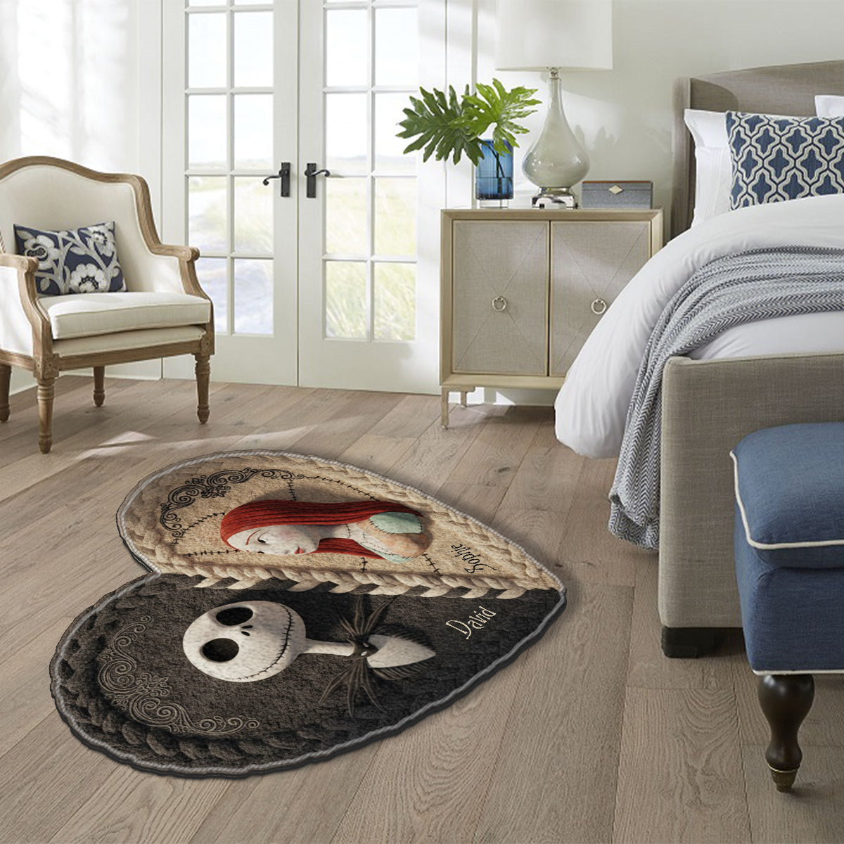 Till Death Do Us Part - Personalized Nightmare Non-Slip Tufted Rug