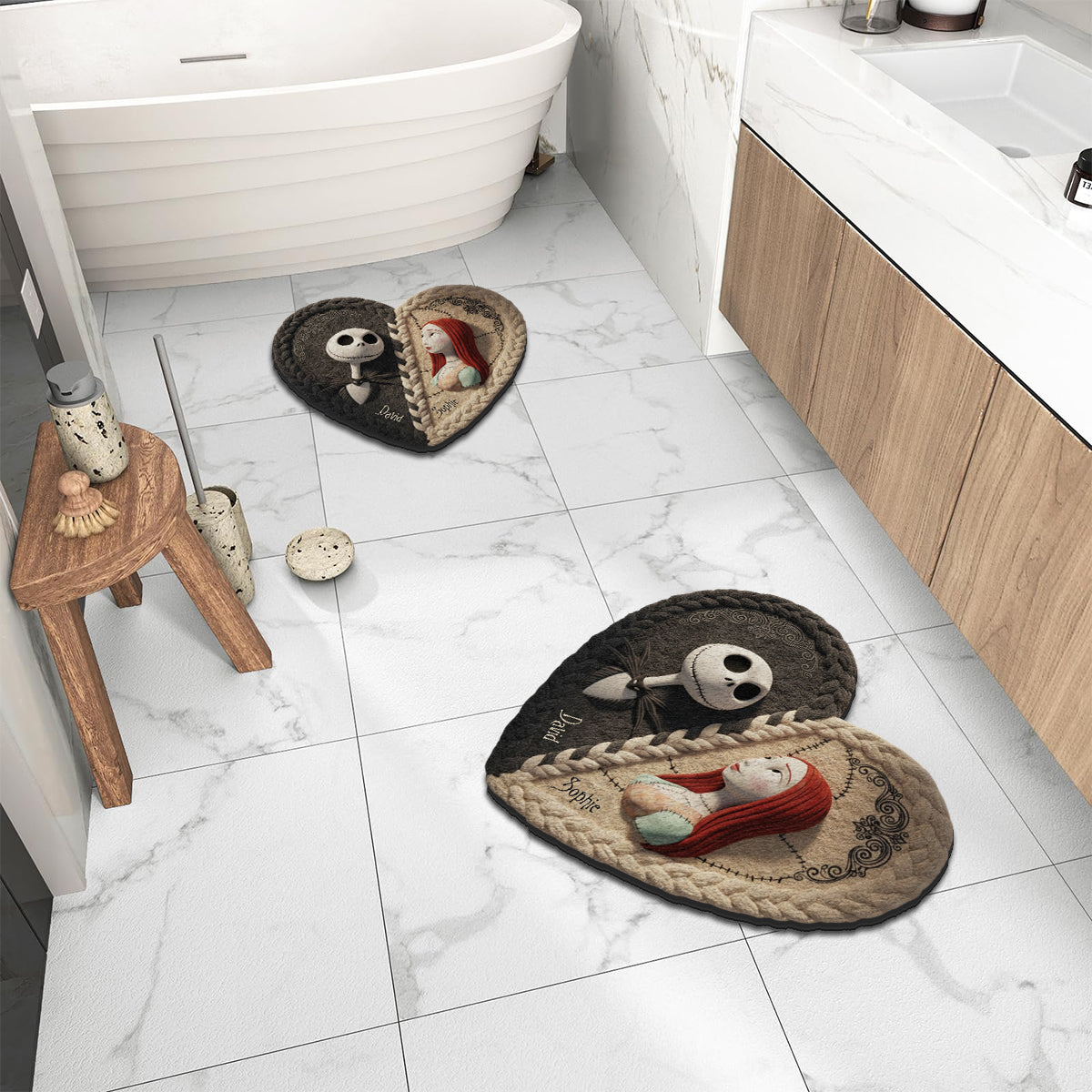 Till Death Do Us Part - Personalized Nightmare Non-Slip Tufted Rug