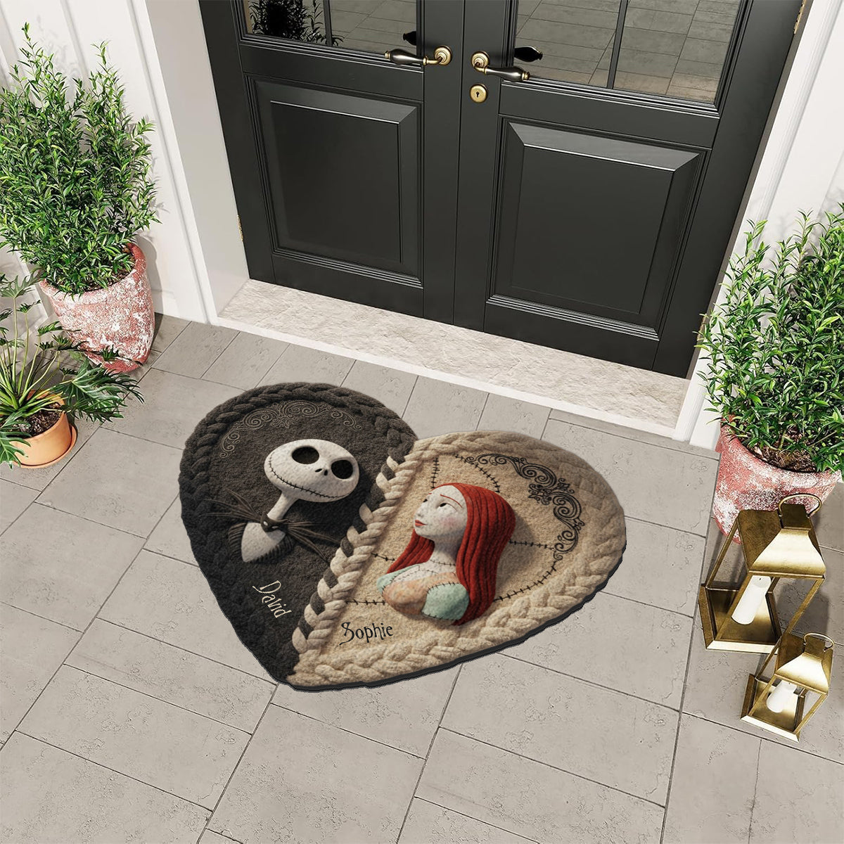 Till Death Do Us Part - Personalized Nightmare Non-Slip Tufted Rug