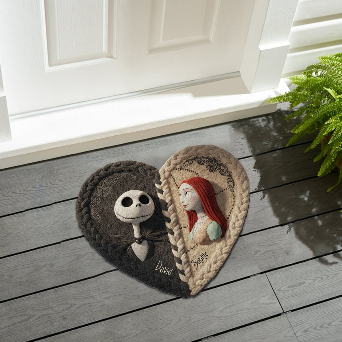 Till Death Do Us Part - Personalized Nightmare Non-Slip Tufted Rug