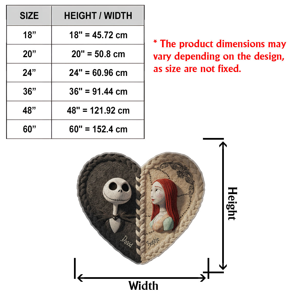 Till Death Do Us Part - Personalized Nightmare Non-Slip Tufted Rug