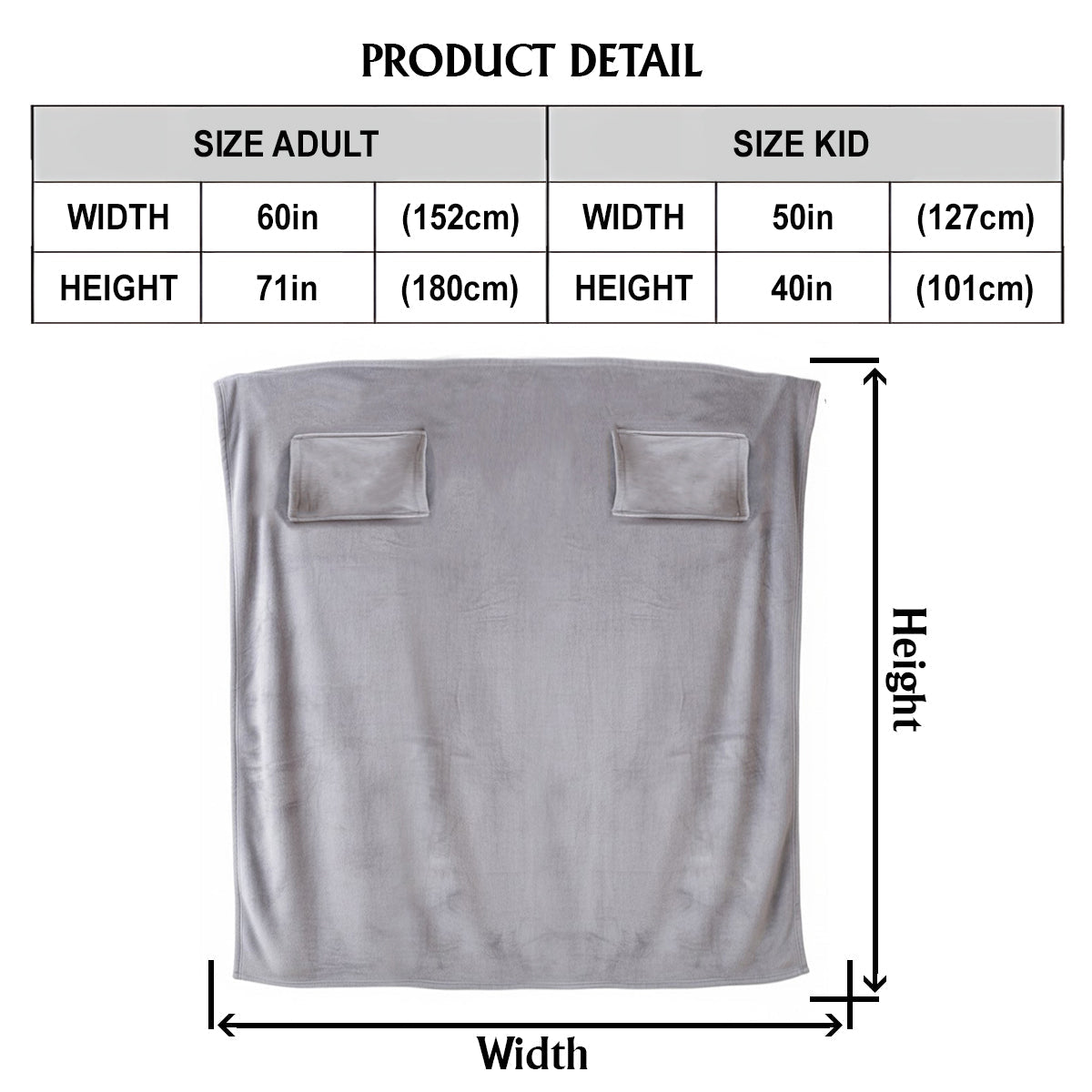 Fluffy Monster Effect - Personalized Ohana Wearable Blanket