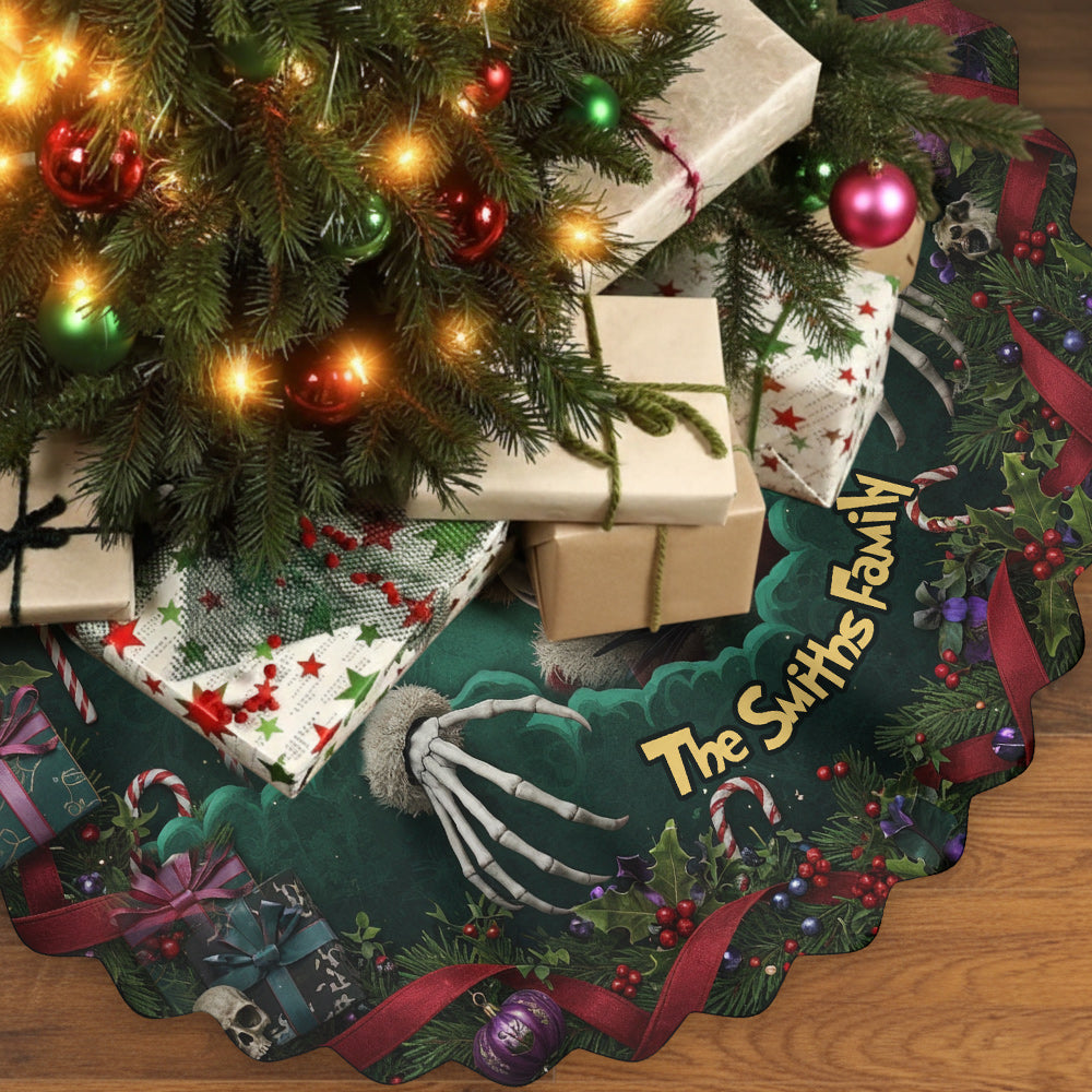 Dark Christmas - Personalized Nightmare Shaped Tree Skirt