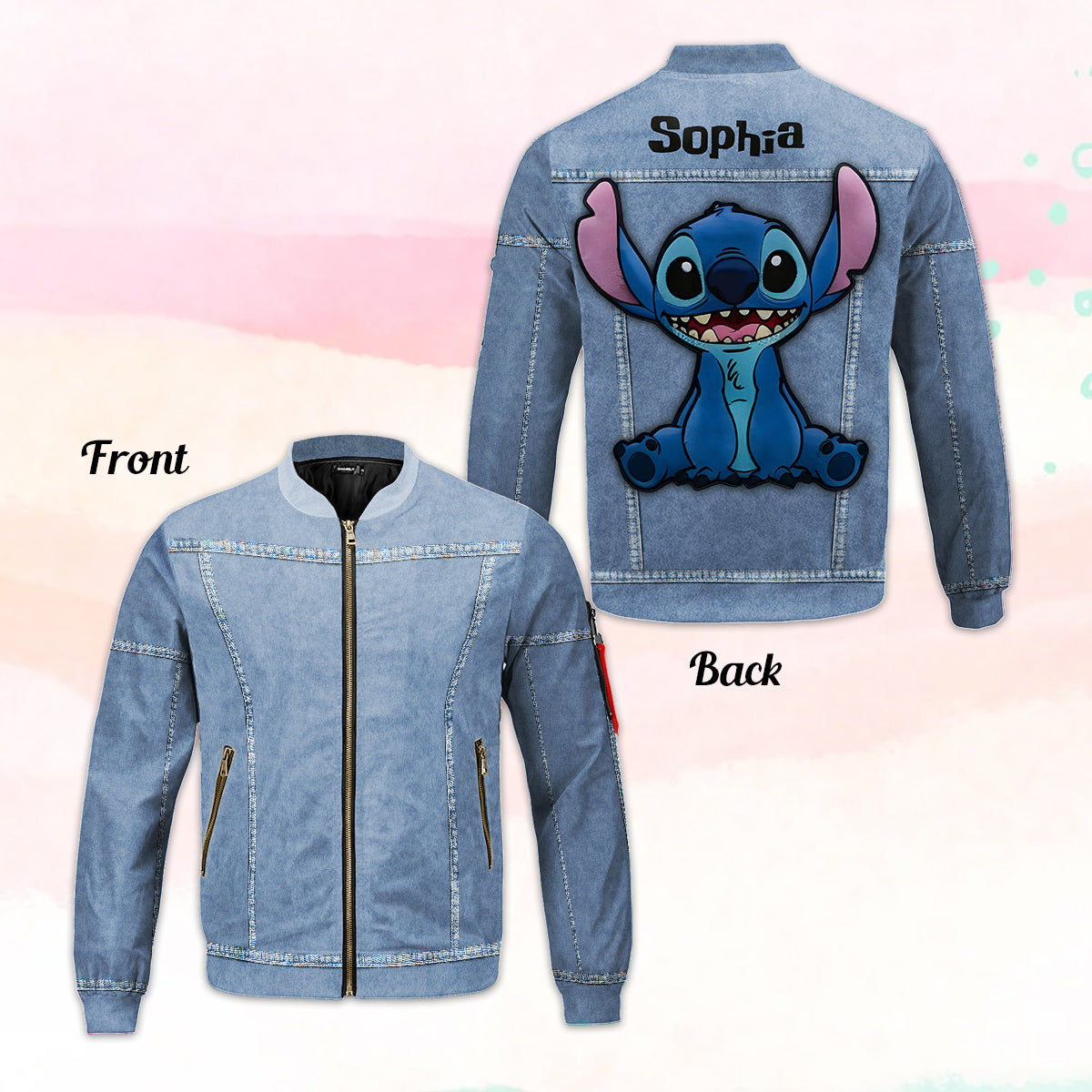 Blue Ohana - Personalized Ohana Bomber Jacket