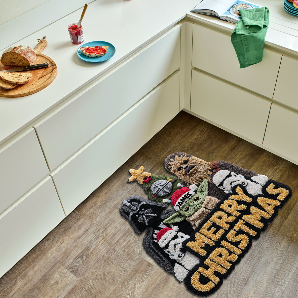 Merry Christmas - Personalized The Force Non-Slip Tufted Rug