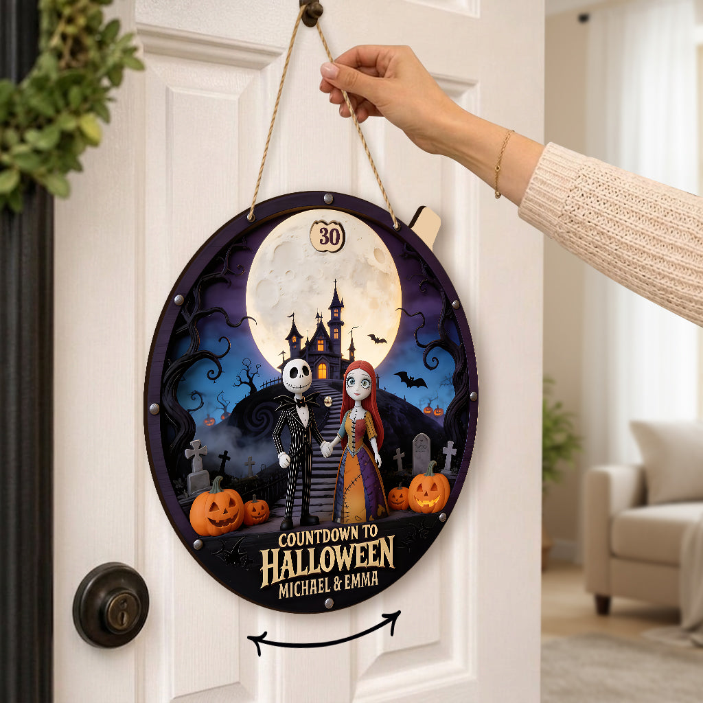 Countdown To Halloween - Personalized Nightmare Spinner Sign Custom Shape
