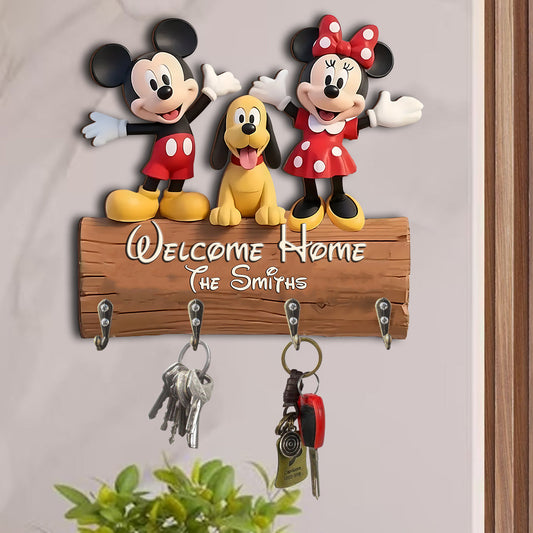 Welcome Home - Personalized Mouse Custom Shaped Hanging Rack