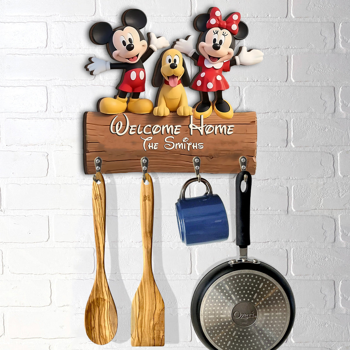 Welcome Home - Personalized Mouse Custom Shaped Hanging Rack
