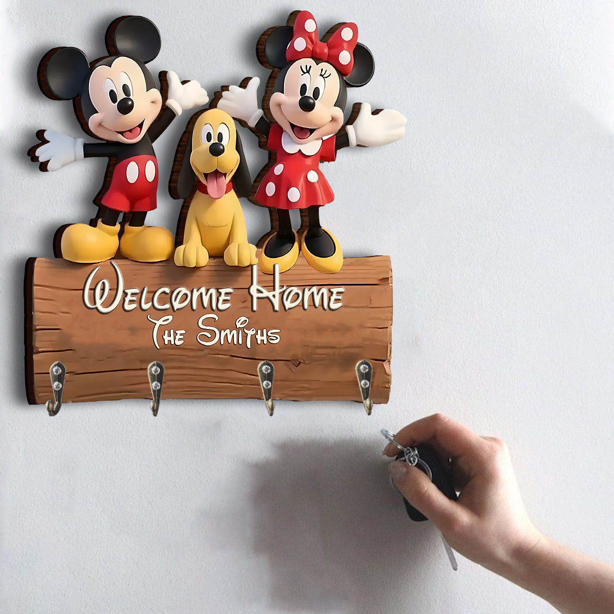 Welcome Home - Personalized Mouse Custom Shaped Hanging Rack