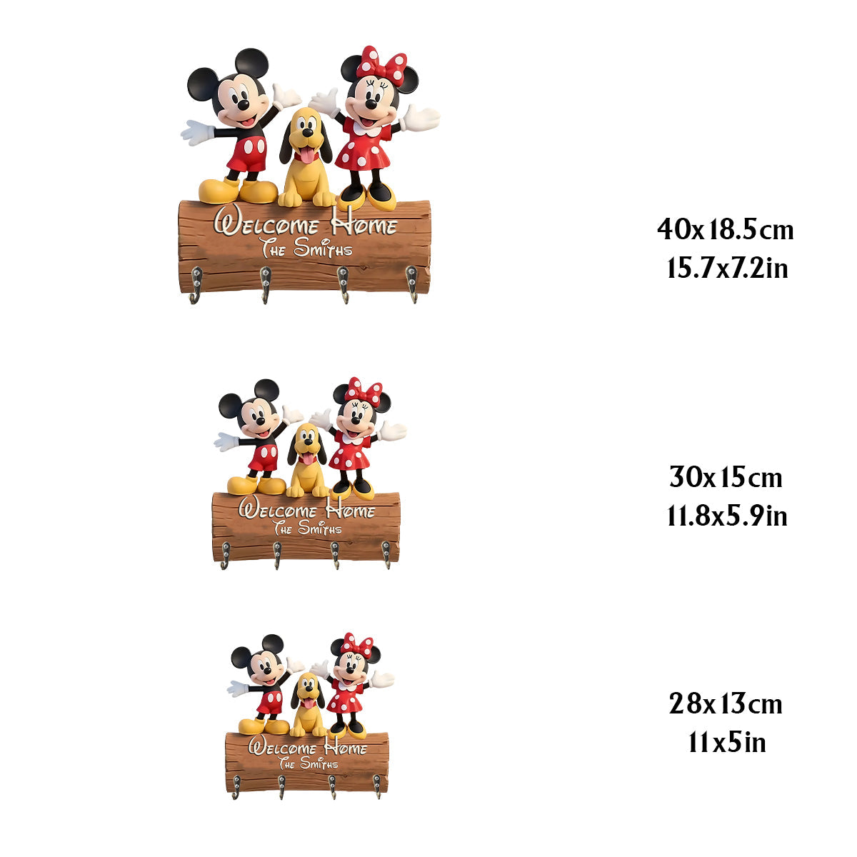 Welcome Home - Personalized Mouse Custom Shaped Hanging Rack