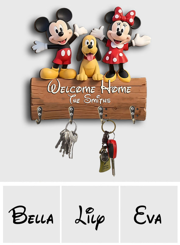 Welcome Home - Personalized Mouse Custom Shaped Hanging Rack