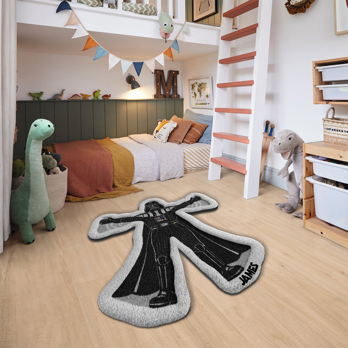 Funny Snow Angels - Personalized The Force Non-Slip Tufted Rug