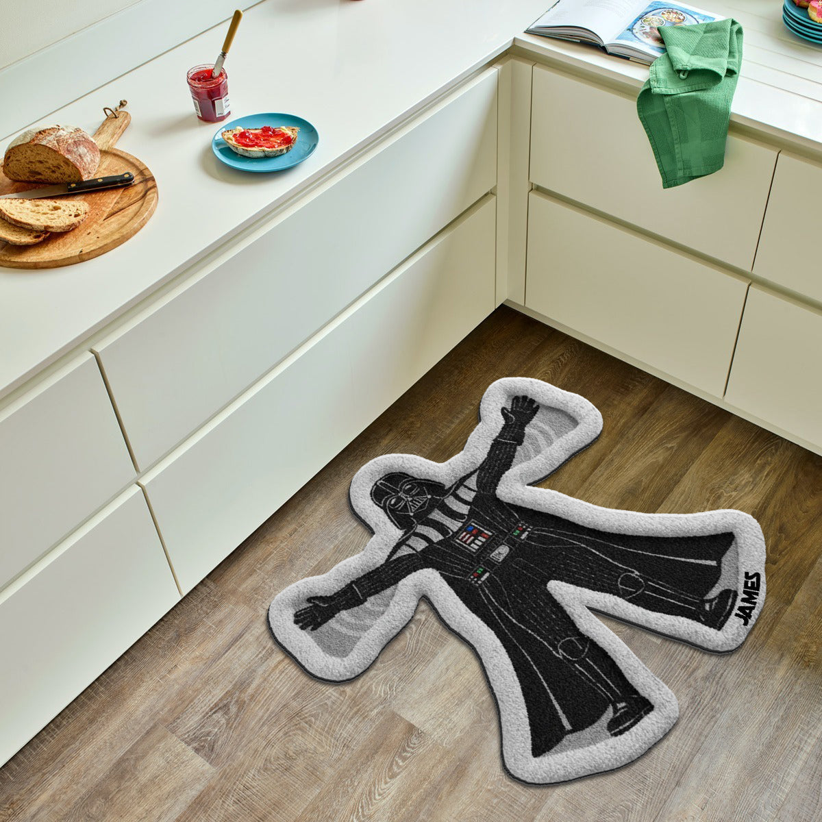 Funny Snow Angels - Personalized The Force Non-Slip Tufted Rug