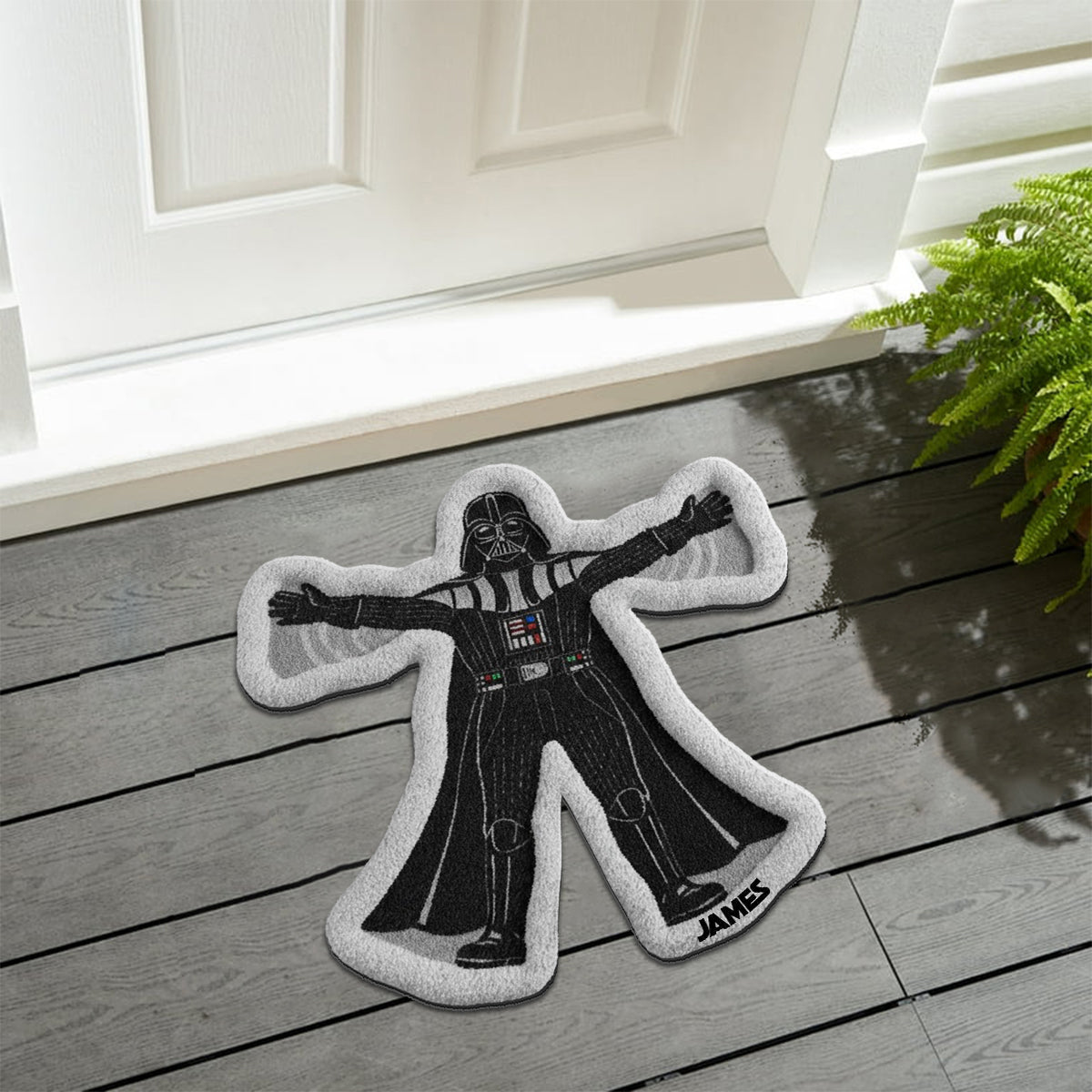 Funny Snow Angels - Personalized The Force Non-Slip Tufted Rug