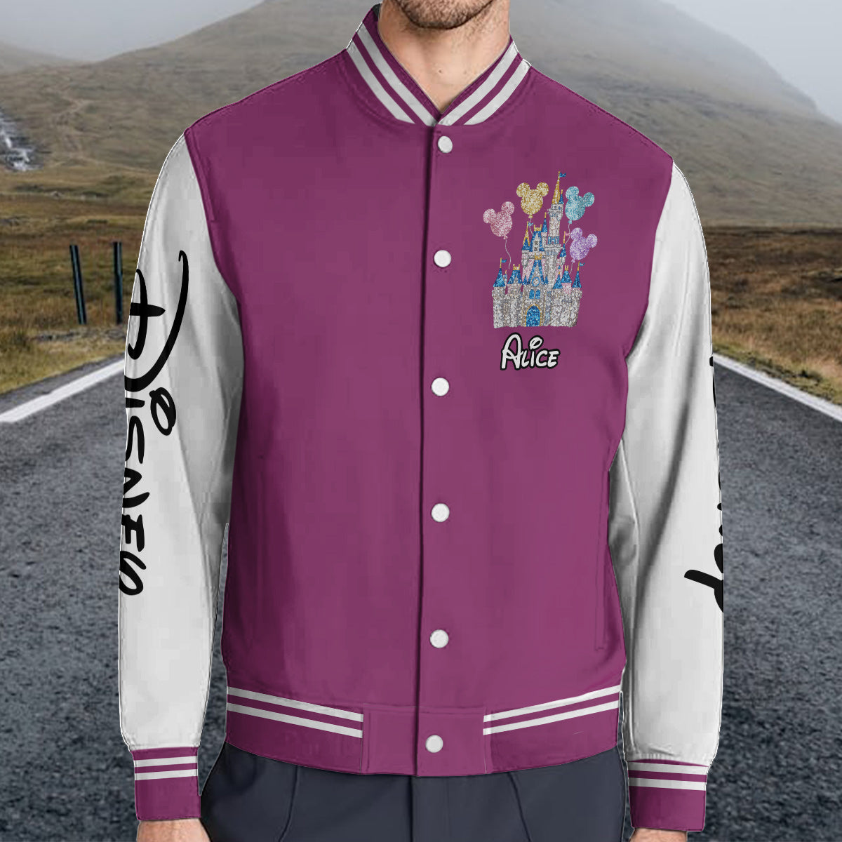 Magical Castle - Personalized Mouse Varsity Jacket