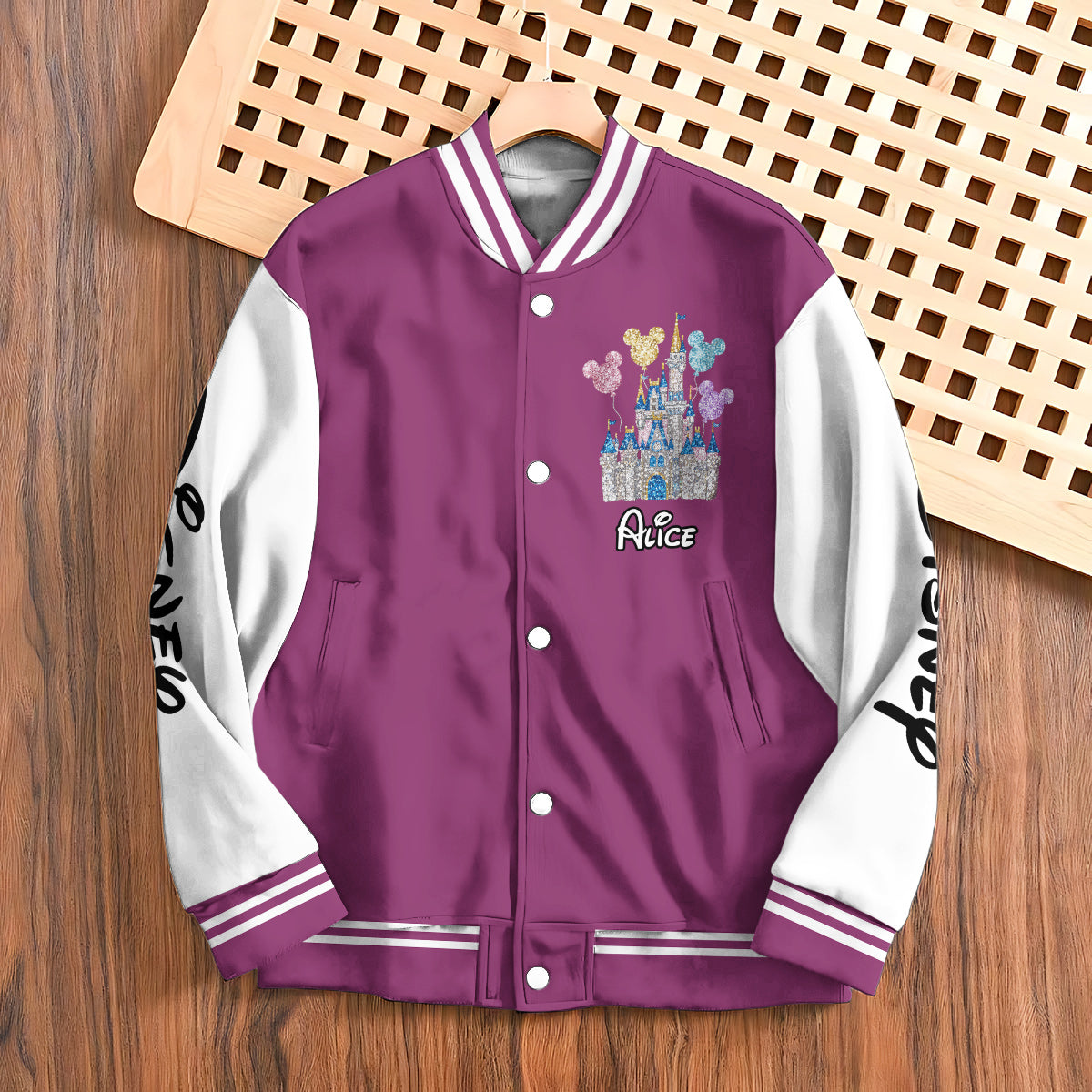 Magical Castle - Personalized Mouse Varsity Jacket