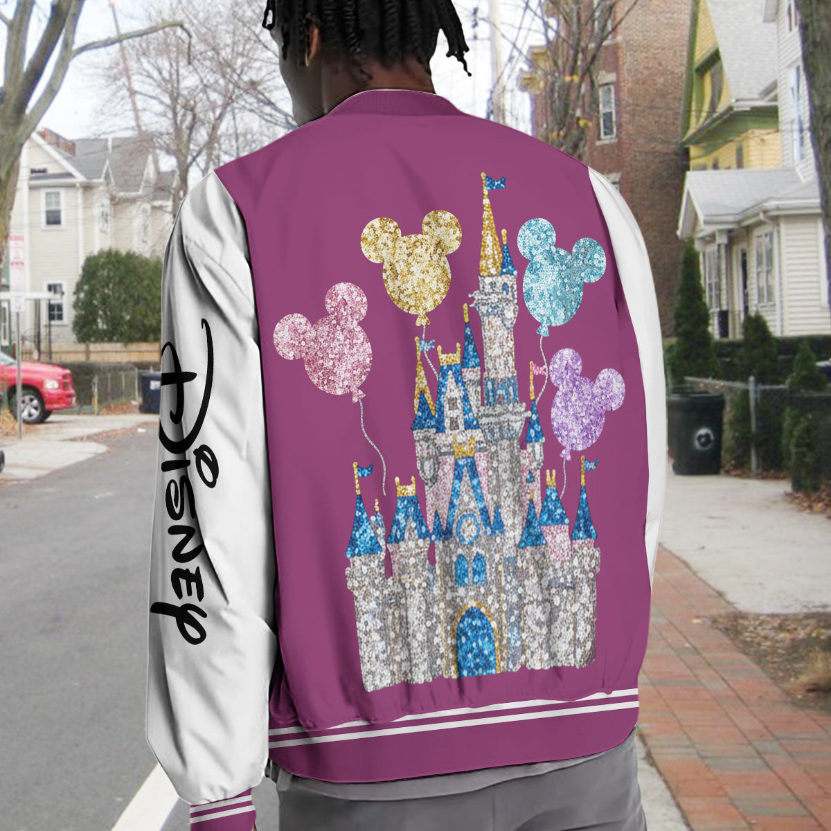 Magical Castle - Personalized Mouse Varsity Jacket