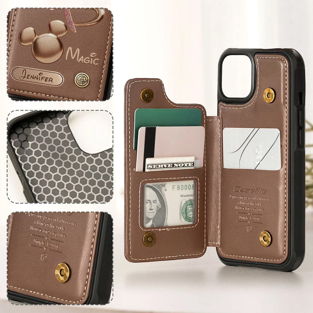 Peace Love Magic - Personalized Mouse Wallet Phone Case