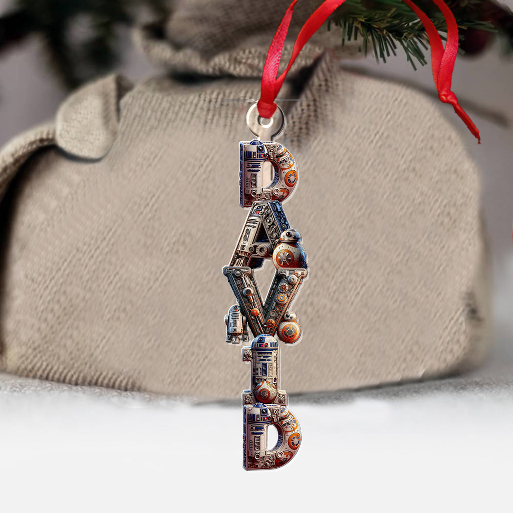 Alphabet Letters - Personalized The Force Transparent Ornament
