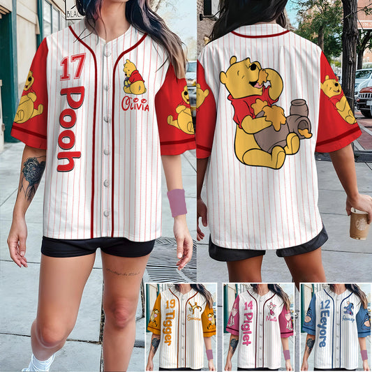 Cute Bear - Personalized Mouse Baseball Jersey