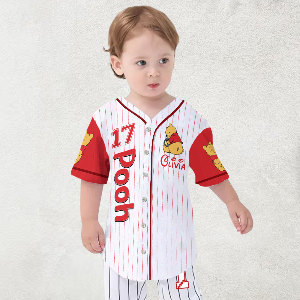 Cute Bear - Personalized Mouse Baseball Jersey